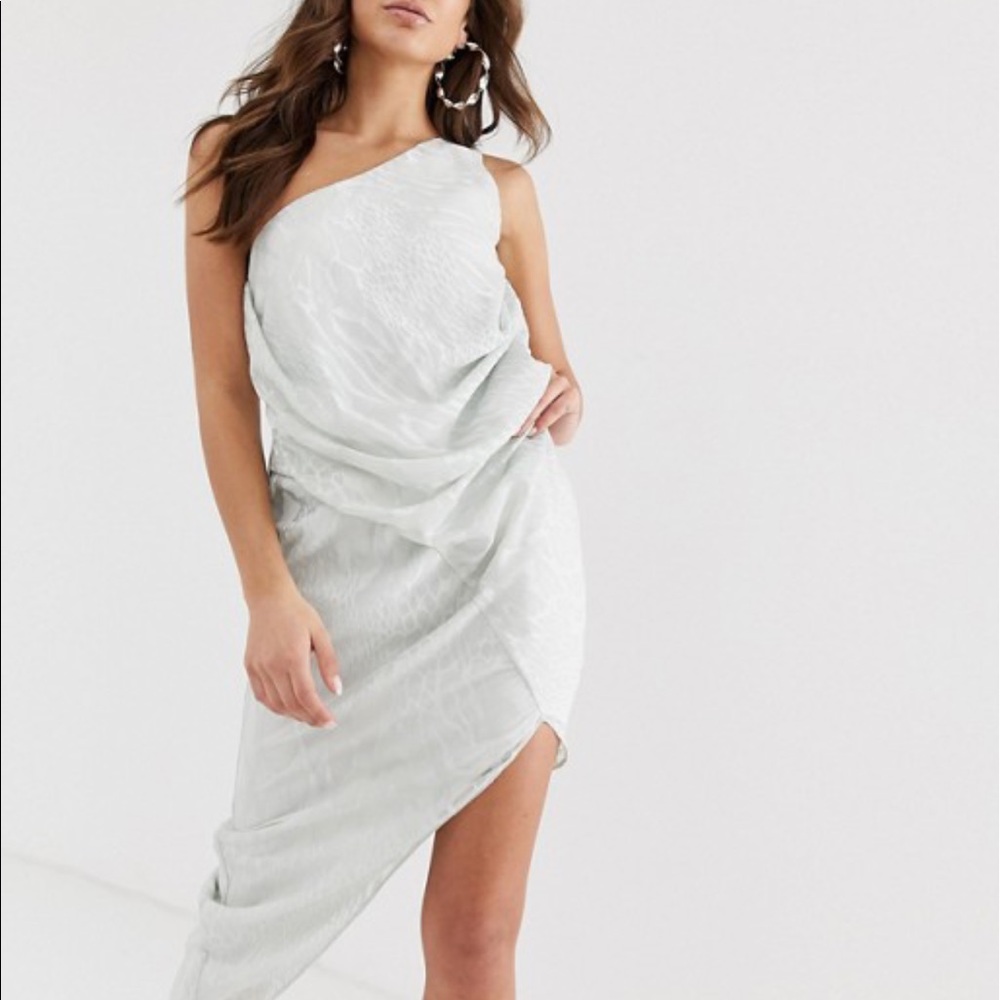 Aysymmetrical midi dress